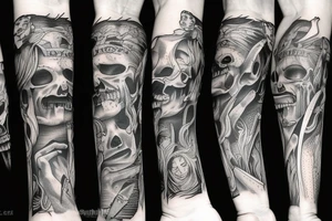 happy dead man tattoo idea