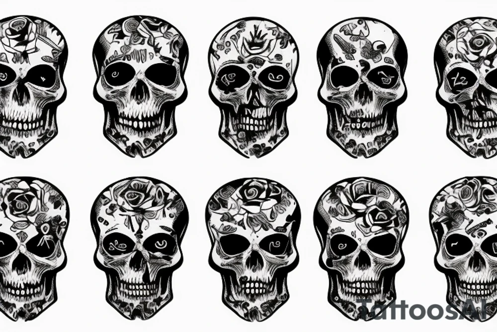 happy dead man tattoo idea