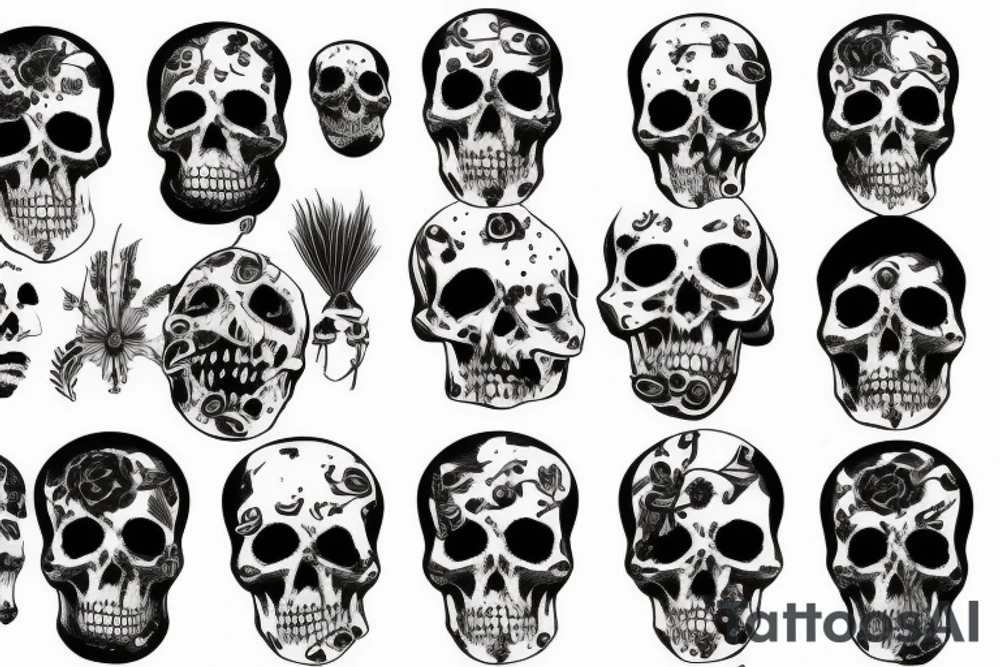happy dead man tattoo idea