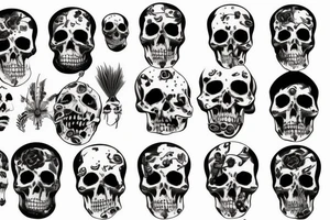 happy dead man tattoo idea