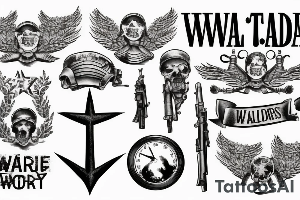 world war 2 soldiers tattoo idea