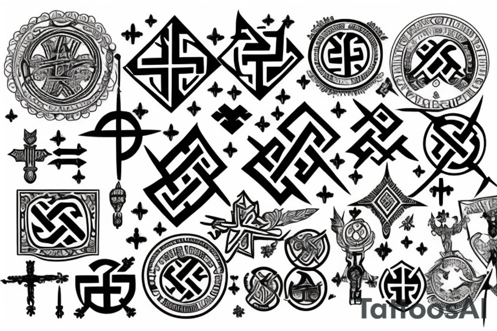 world war 2 swastika tattoo idea