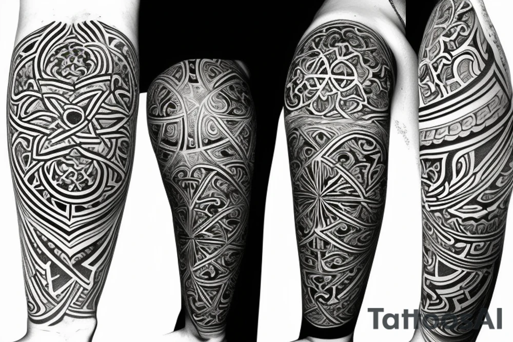 Fractal pattern sacred geometry tattoo idea