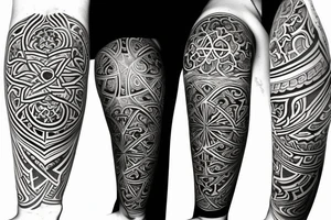 Fractal pattern sacred geometry tattoo idea