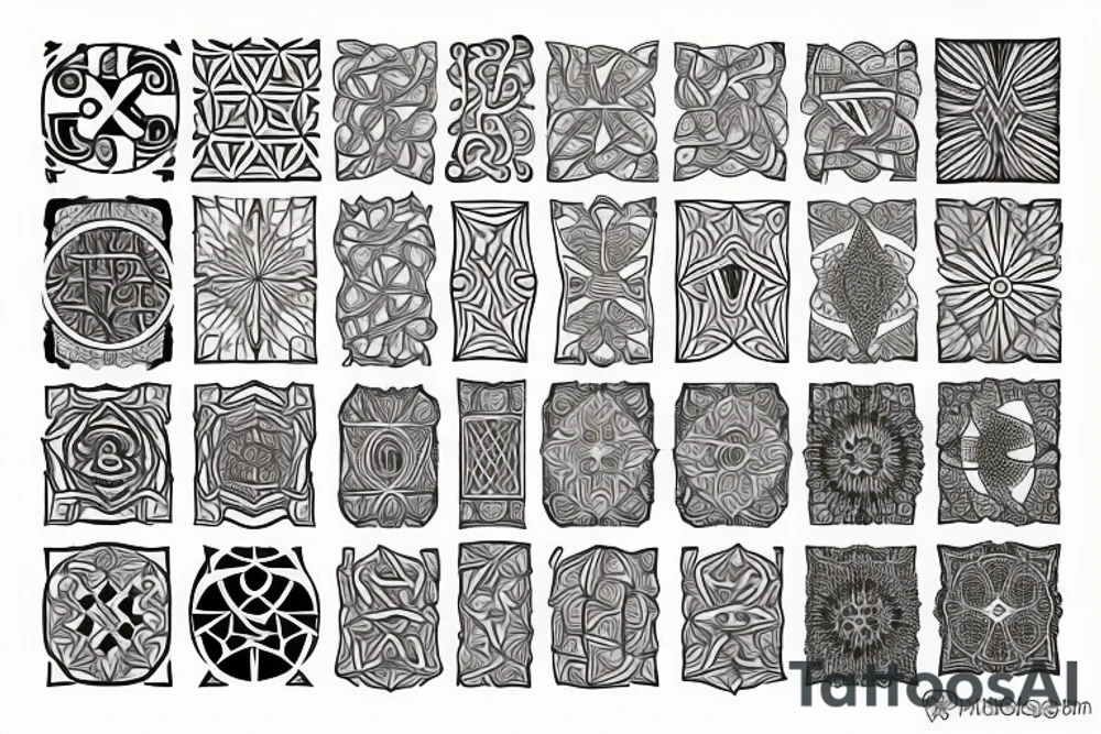 Fractal pattern sacred geometry tattoo idea
