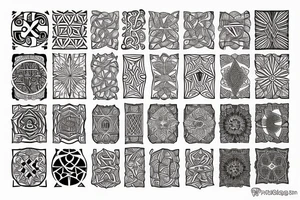 Fractal pattern sacred geometry tattoo idea