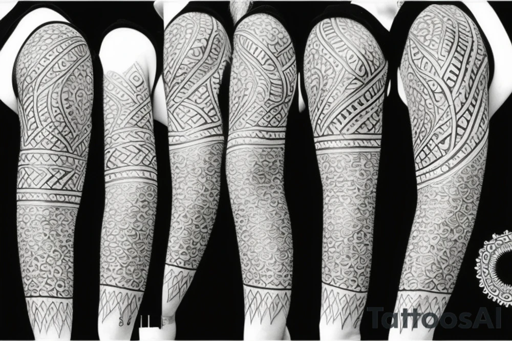 Fractal pattern sacred geometry tattoo idea