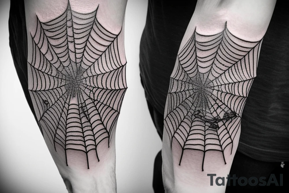 handgun with spiderweb on it tattoo idea