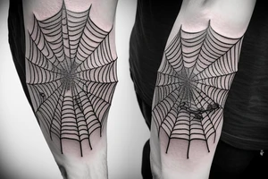 handgun with spiderweb on it tattoo idea