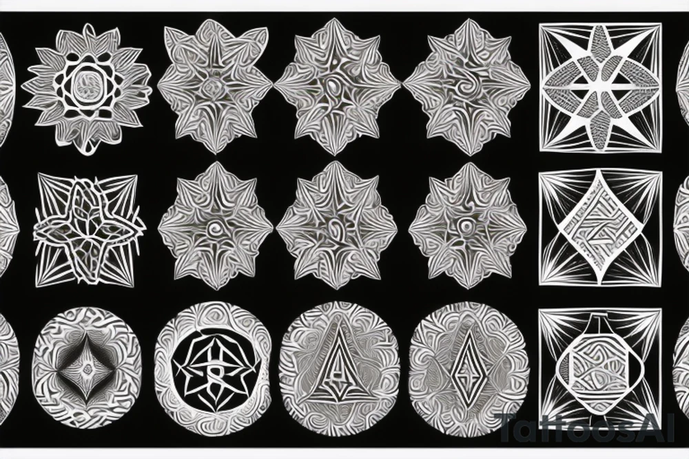 Fractal pattern sacred geometry tattoo idea