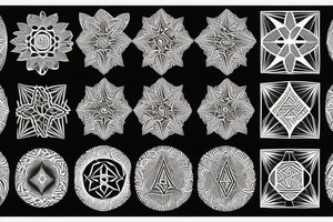 Fractal pattern sacred geometry tattoo idea
