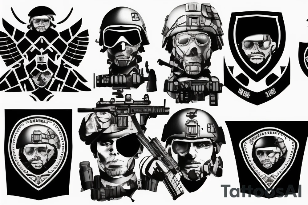 tactical soldier special forces tattoo idea