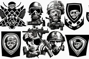tactical soldier special forces tattoo idea