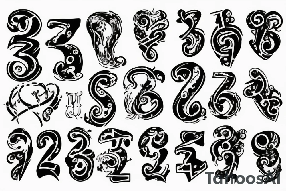 numbers tattoo idea