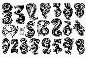 numbers tattoo idea