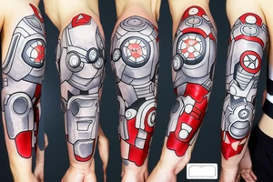 ironman super captain boy tattoo idea