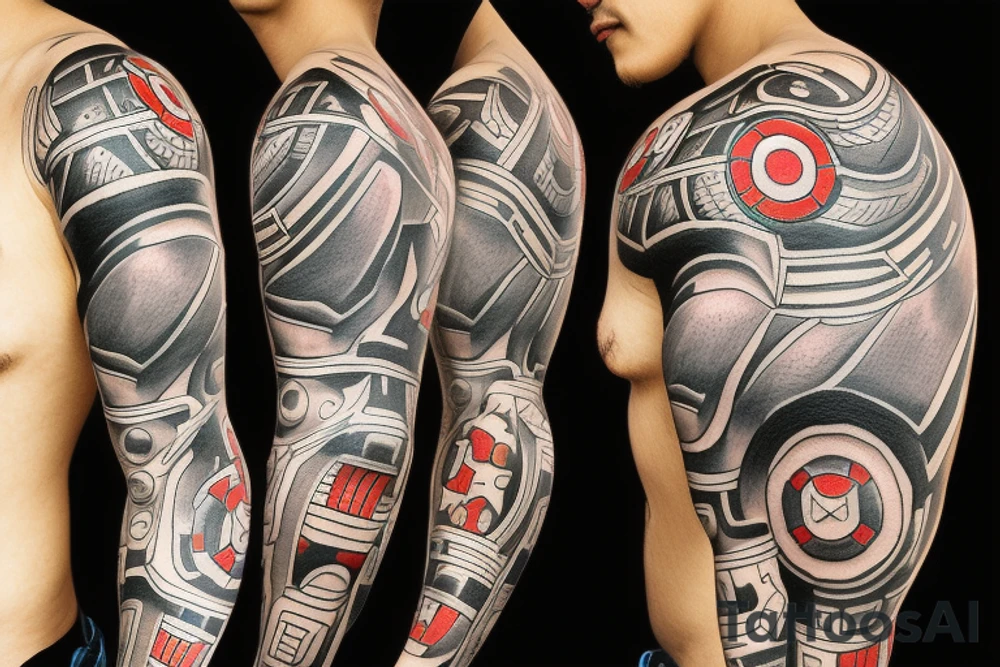 ironman super captain boy tattoo idea