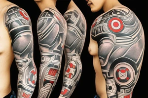 ironman super captain boy tattoo idea