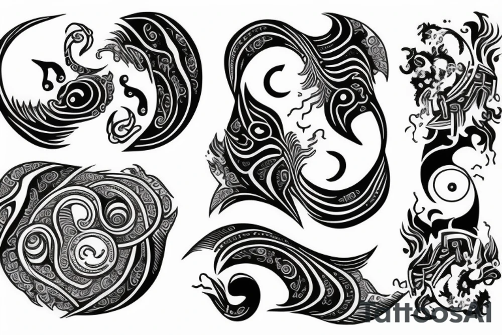 Ying and yang tattoo idea
