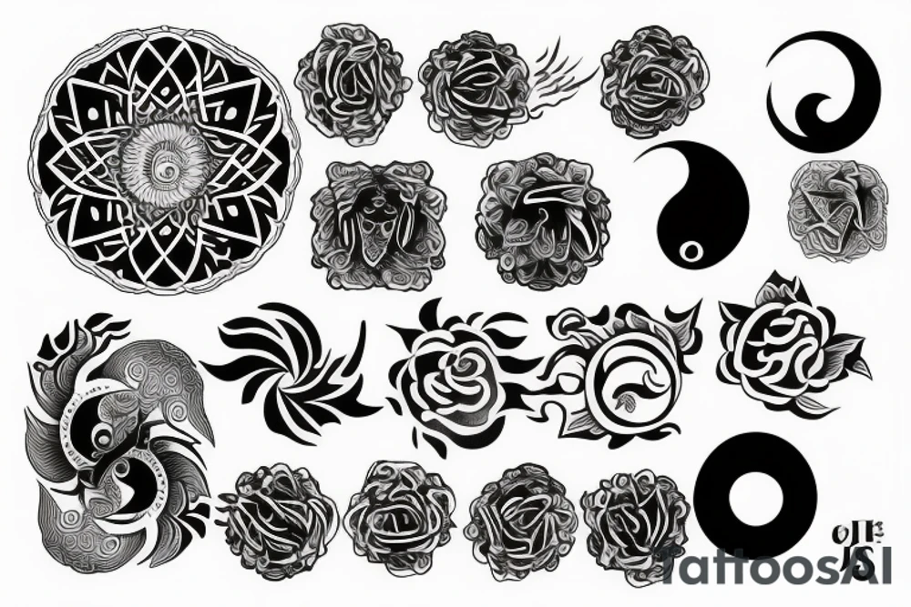 Ying and yang tattoo idea
