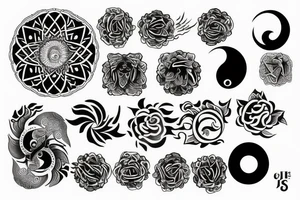 Ying and yang tattoo idea