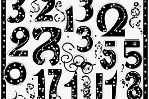 birthday numbers tattoo idea