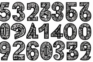 birthday numbers tattoo idea