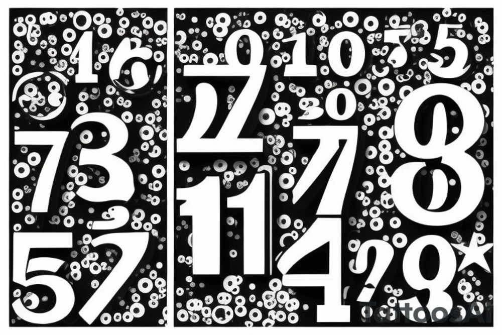 birthday numbers tattoo idea