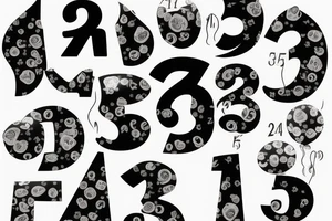 birthday numbers tattoo idea