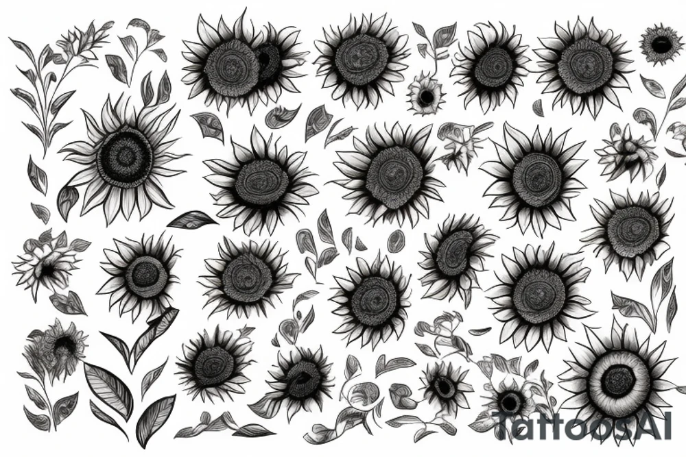 Sunflower sundown tattoo idea