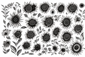 Sunflower sundown tattoo idea