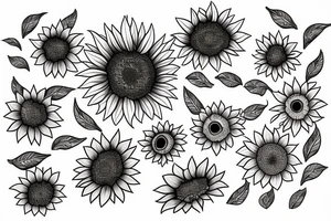 Sunflower sundown tattoo idea