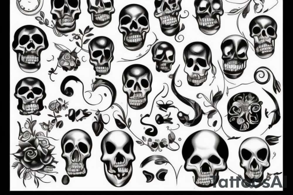 memento mori letters but without looking about death but more about life tattoo idea