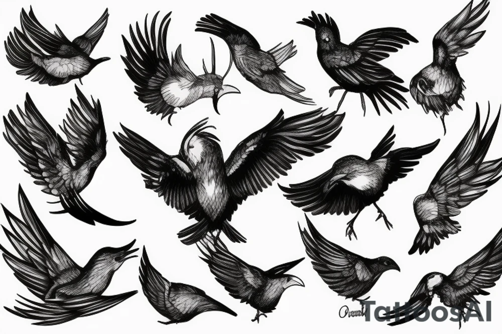 Man in the arena birds tattoo idea