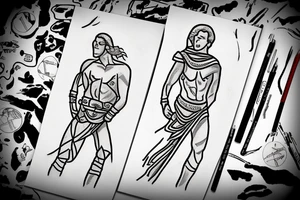 Man in the arena in the sky tattoo idea