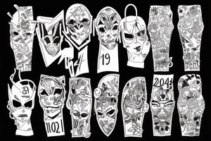 Mixing 1999 2001 and 2013 as date of birth tattoo idea