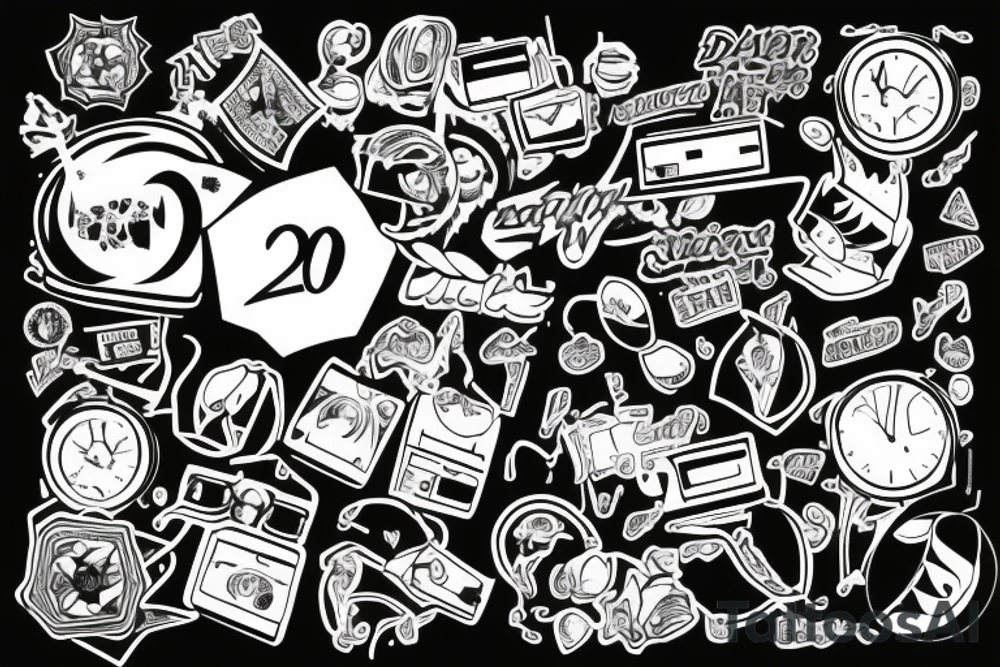 Mixing 1999 2001 and 2013 as date of birth tattoo idea