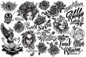 create me a cool tattoo of my daughters name. Her name is Harvest Reign tattoo idea