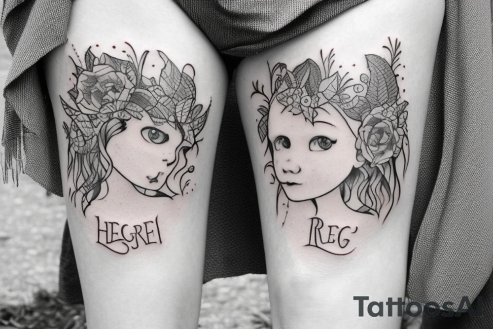 create me a cool tattoo of my daughters name. Her name is Harvest Reign. tattoo idea