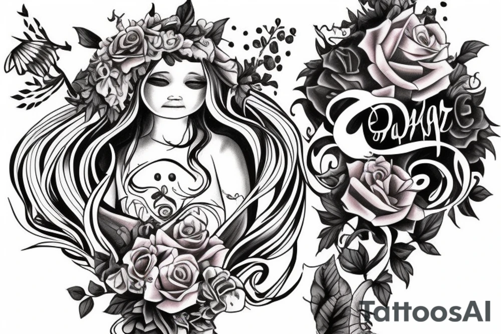create me a cool tattoo of my daughters name. Her name is Harvest Reign. tattoo idea