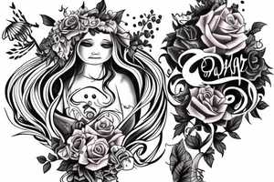 create me a cool tattoo of my daughters name. Her name is Harvest Reign. tattoo idea