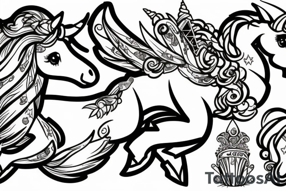 friendshop unicorn tattoo idea