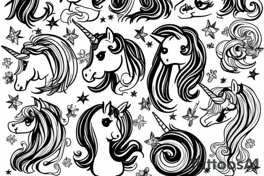 friendship unicorn tattoo idea