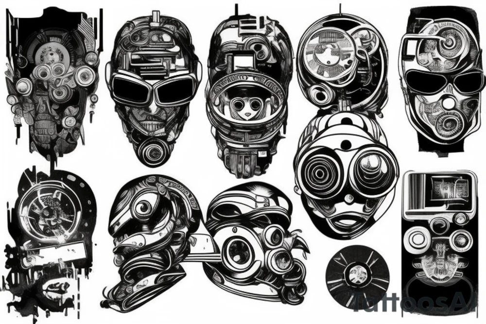 Cyberpunk car tattoo idea