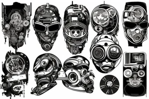 Cyberpunk car tattoo idea