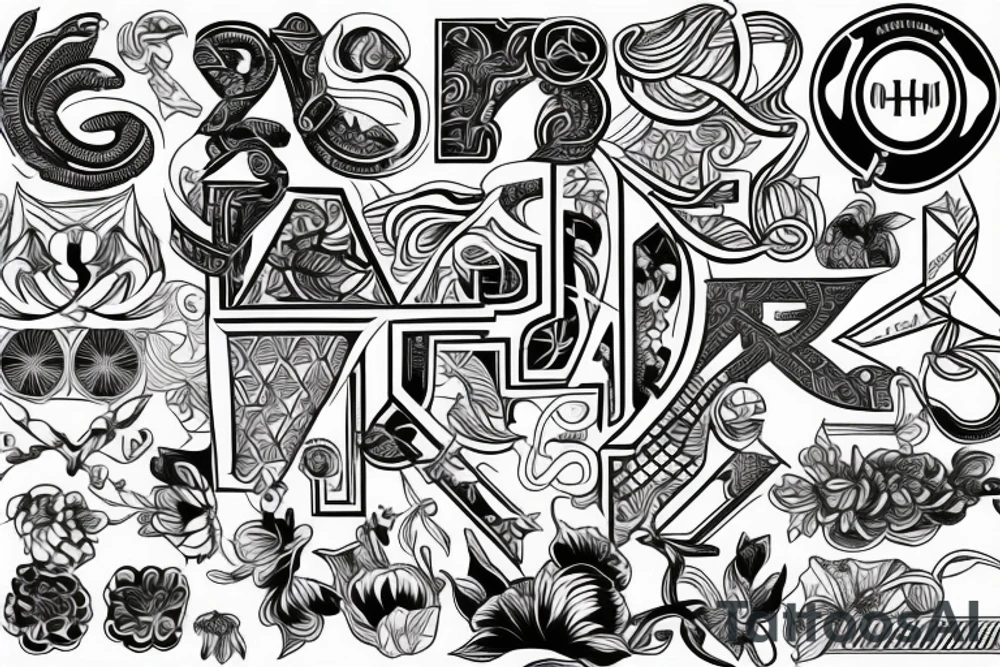 4 letter Bs tattoo idea