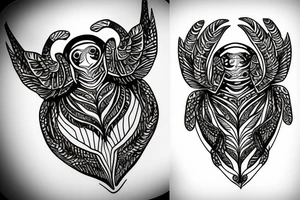 Scarab beatle with floral designs on body tattoo idea