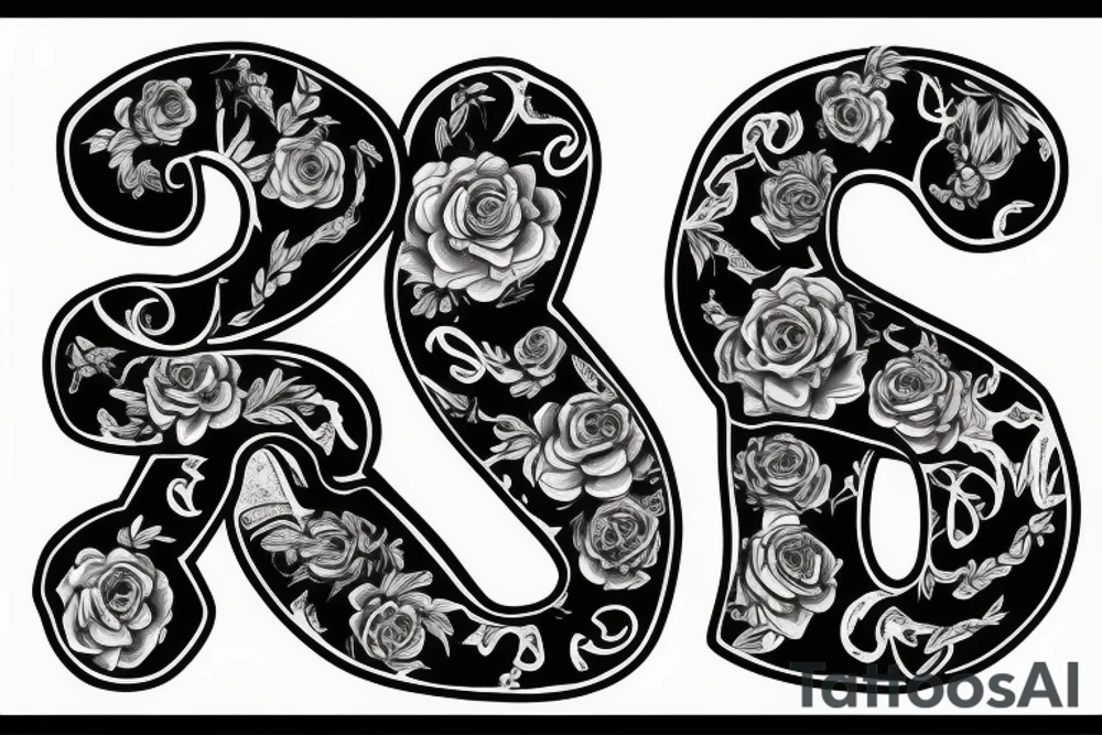 Letter B four times tattoo idea