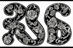Letter B four times tattoo idea