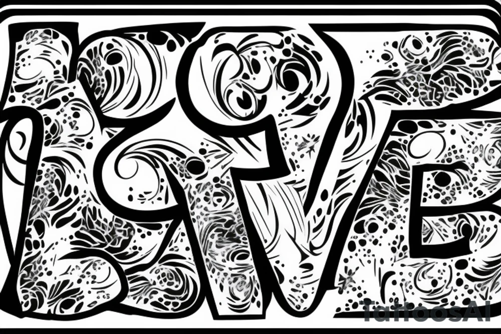 Letter B 4 times tattoo idea